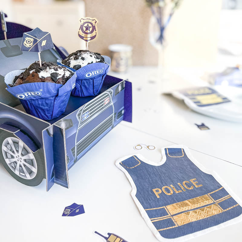 Cupcake Ständer Polizeiauto