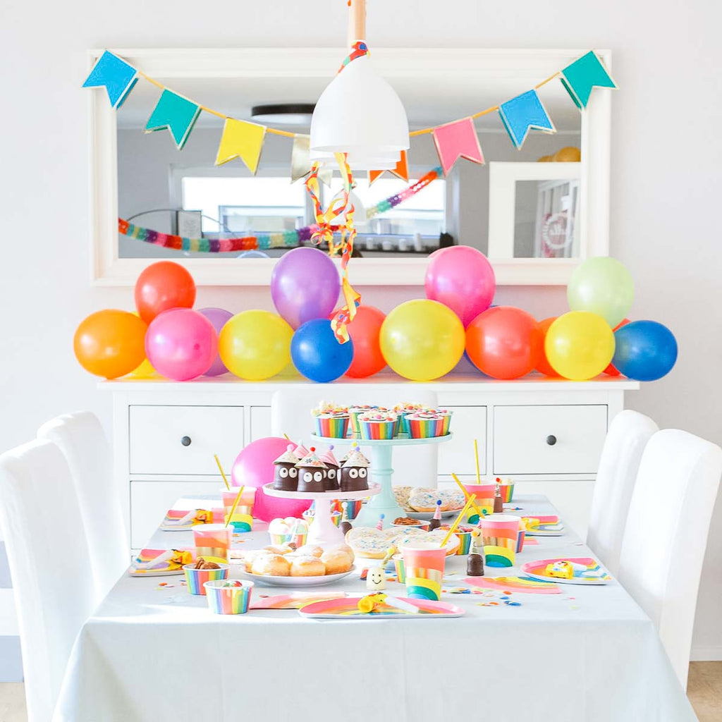 Regenbogen Bunt Partydeko Set