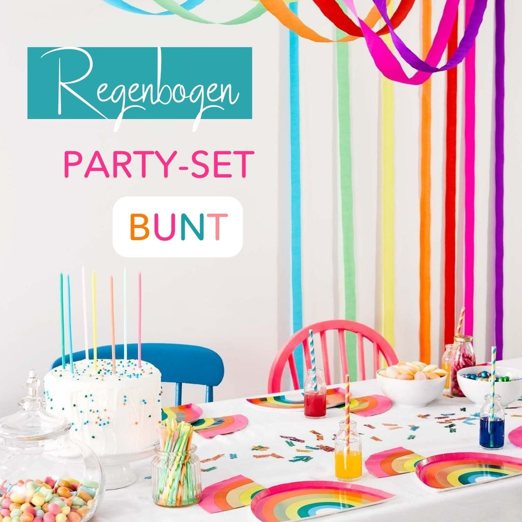 Regenbogen Bunt Partydeko Set